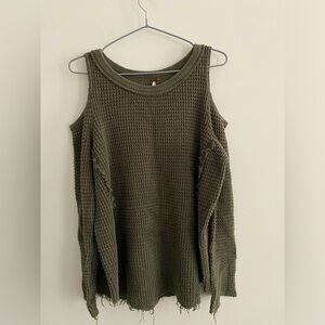Free People Fringe Cut Out Sweater Size XS